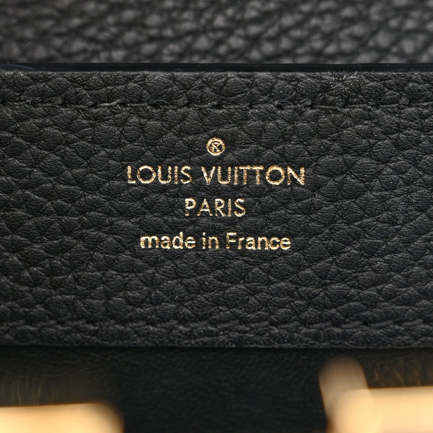 LOUIS VUITTON Taurillon Embellished Flower Crown Capucines Mini Black