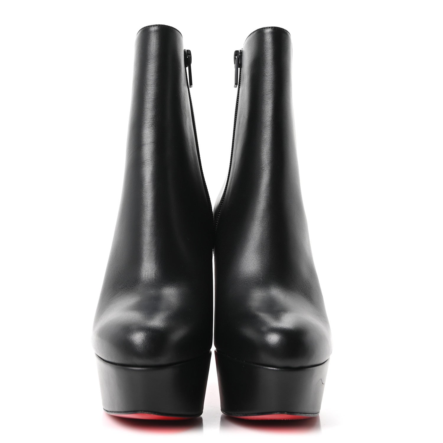 Christian Louboutin Calfskin Loo Booty 130 Ankle Boots 38 Black 3 of 9