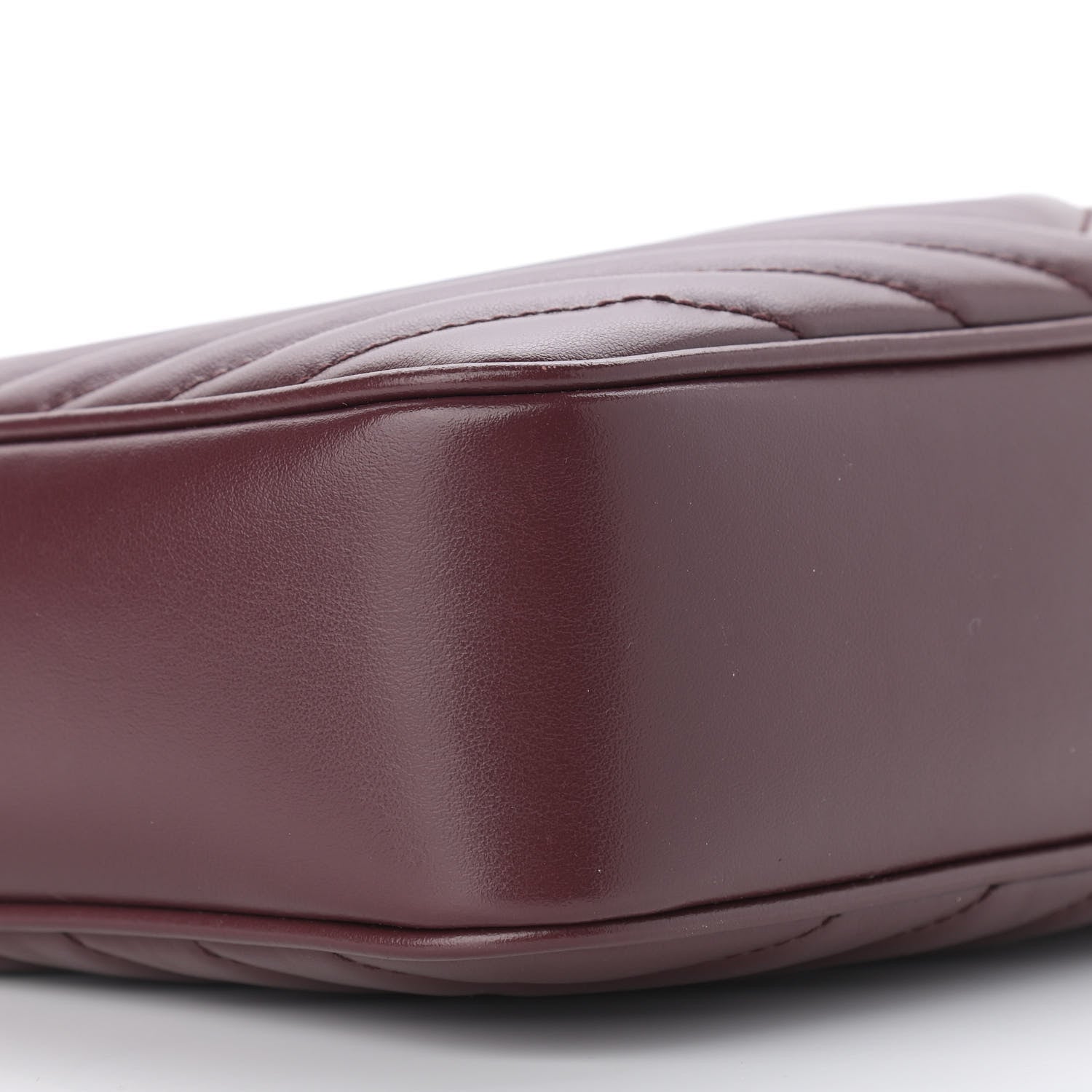 Saint Laurent Calfskin Matelasse Monogram Lou Camera Bag Dark Legion Red 9 of 10
