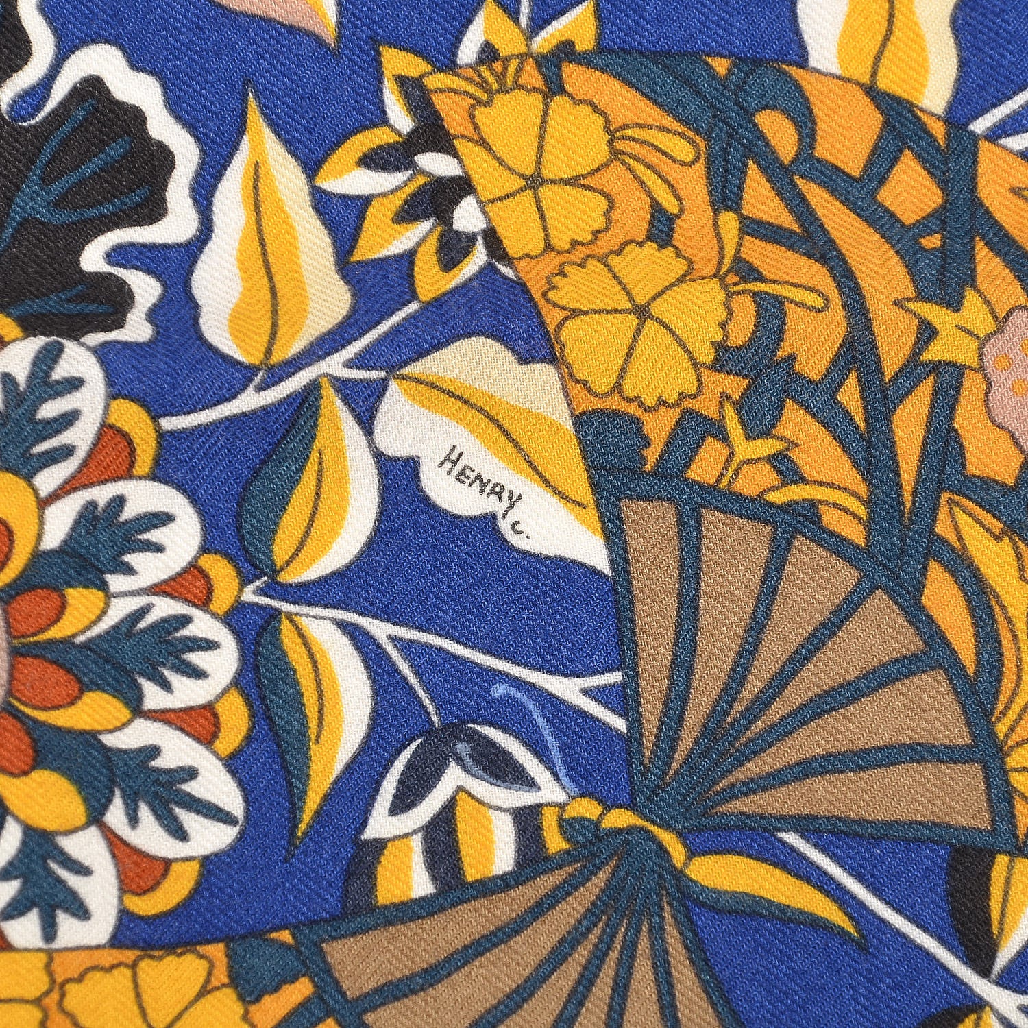 Hermes Cashmere Silk Fleurs et Papillons de Tissus Shawl 140 3 of 6