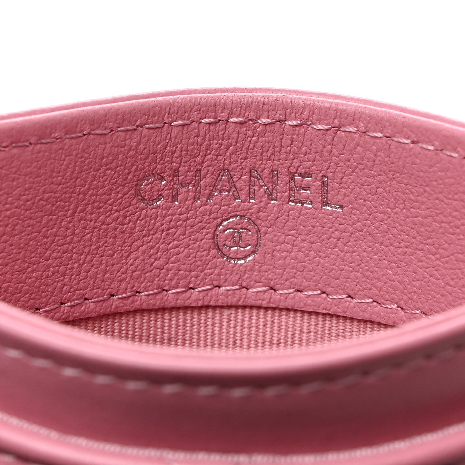 Chanel Lambskin Quilted Crystal Star Card Holder Pink 6 of 9