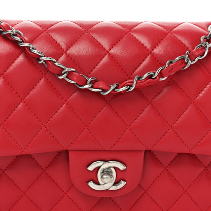 Chanel Lambskin Quilted Medium Double Flap Red 8 of 10