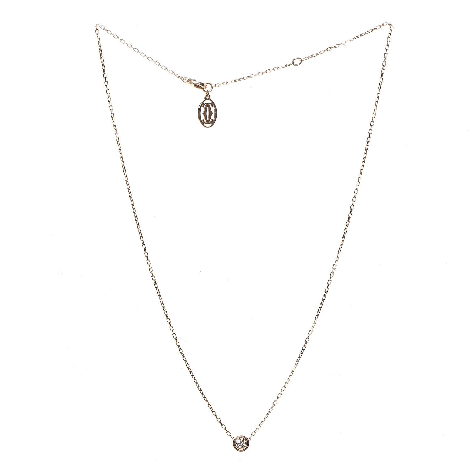 Cartier 18K Pink Gold Diamond LM D'Amour Pendant Necklace 3 of 7