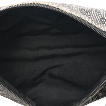 Gucci Denim Monogram GG Signature Shoulder Bag Black 5 of 10