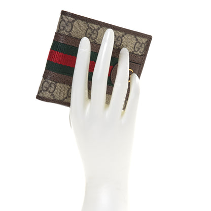 Gucci GG Supreme Monogram Web Mens Ophidia Bi-Fold Wallet Beige New Acero 2 of 7