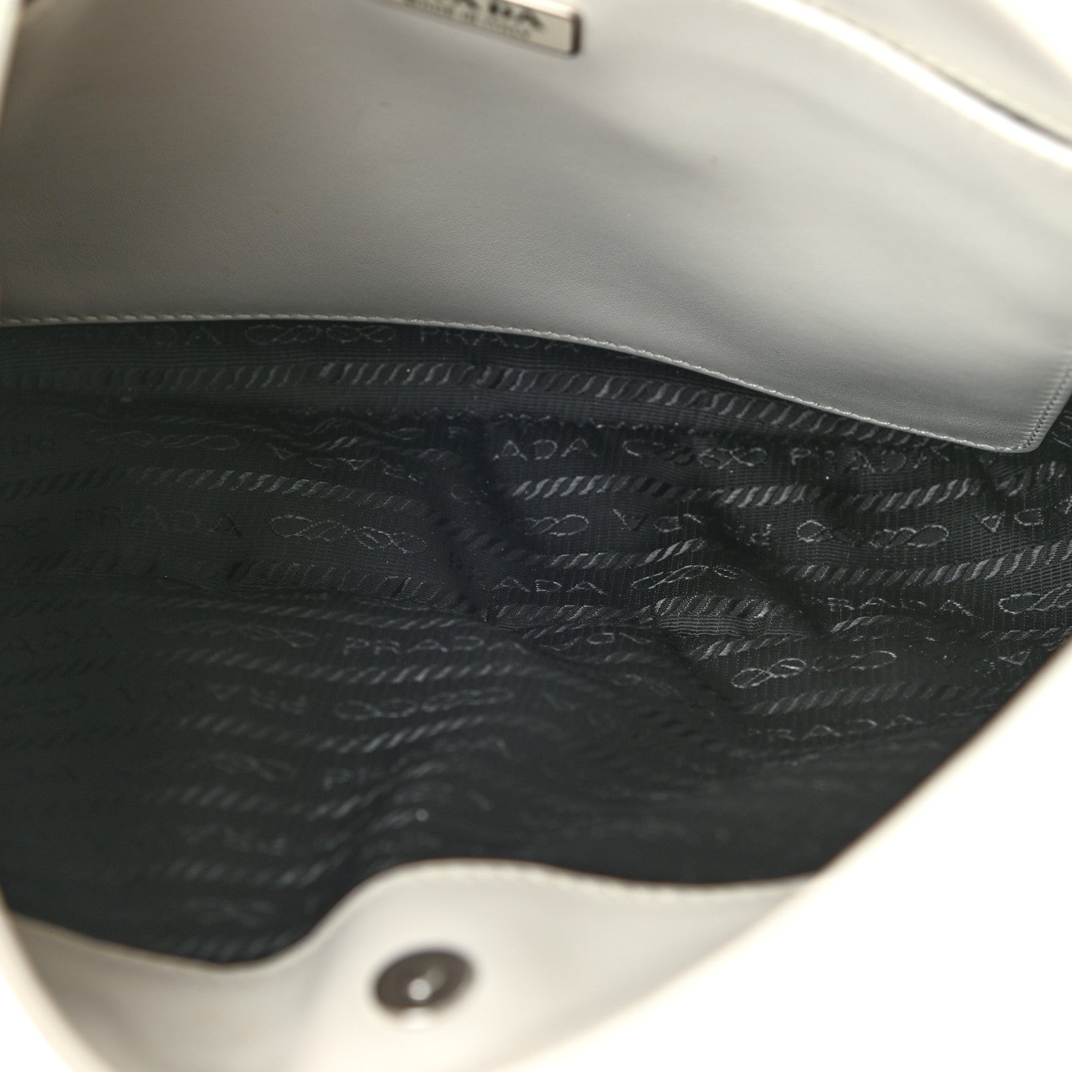 Prada Spazzolato Cleo Shoulder Bag White 5 of 9