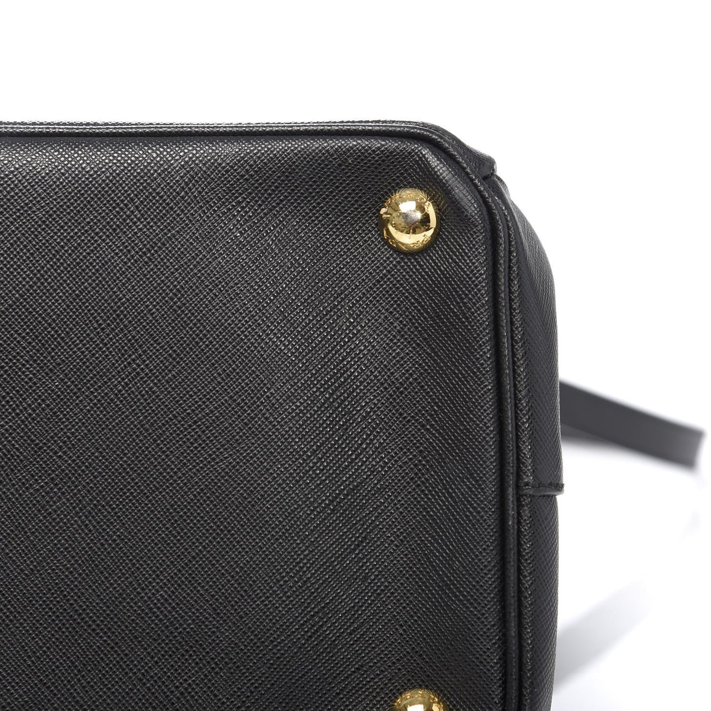 Saffiano Medium Galleria Double Zip Tote Black