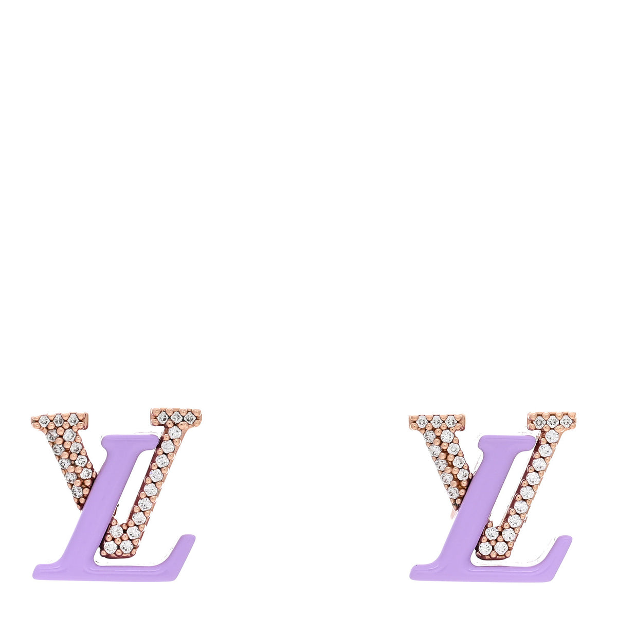 Louis Vuitton Crystal LV Iconic Sweety Earrings Lilac 1 of 4