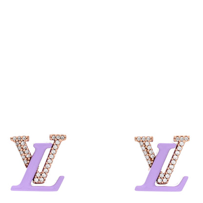 Louis Vuitton Crystal LV Iconic Sweety Earrings Lilac 1 of 4