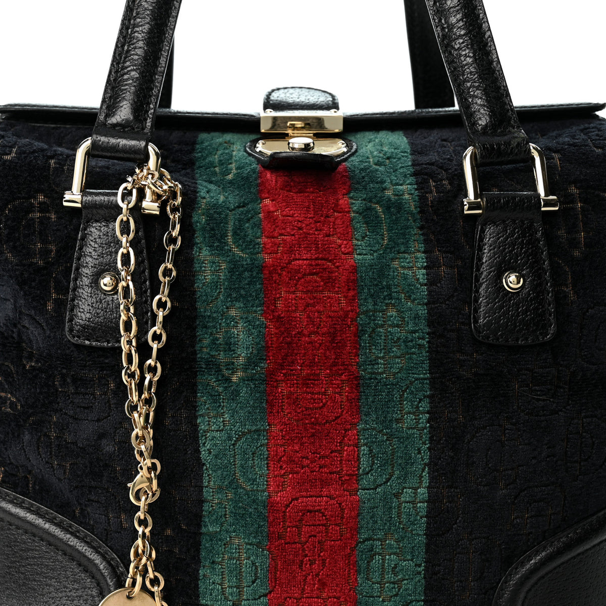 Velvet Horsebit Embossed Treasure Boston Black Multicolor