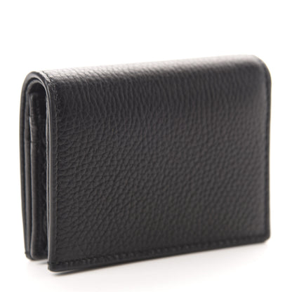 Gucci Pebbled Calfskin Animalier Card Case Black 3 of 8