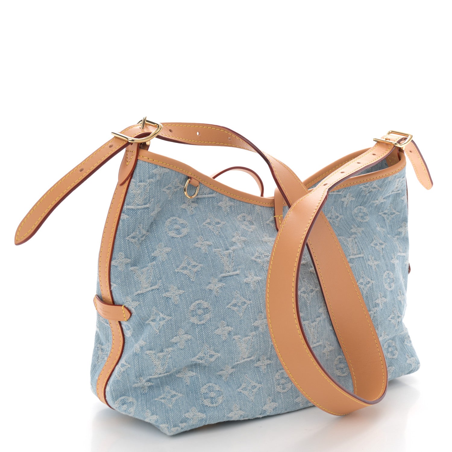 Louis Vuitton Monogram Denim CarryAll PM Sky Blue 3 of 10