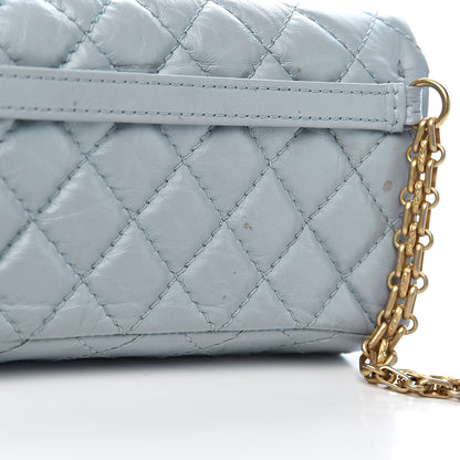 Chanel Aged Calfskin Quilted 2.55 Reissue Chain Waist Bag Light Blue 8 of 14