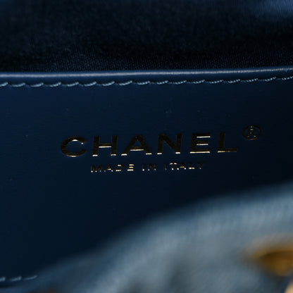 Chanel Washed Denim Quilted Mini Chanel 25 Handbag Blue 6 of 10