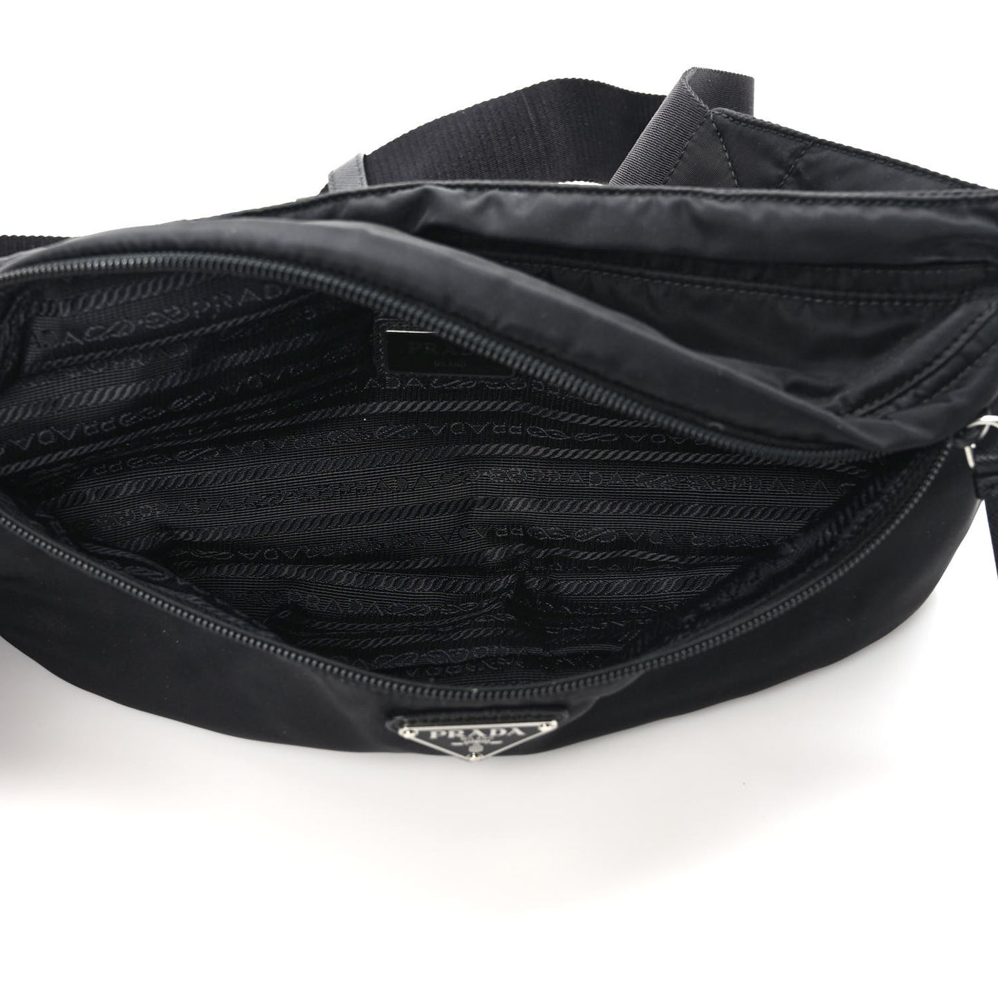 Tessuto Nylon Montagna Belt Bag Black