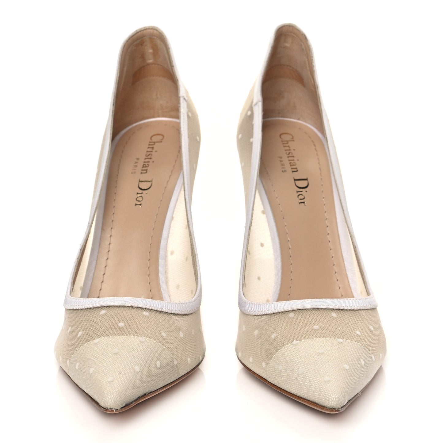 Mesh Plumetis Tulle D-Moi Pumps 39.5 White