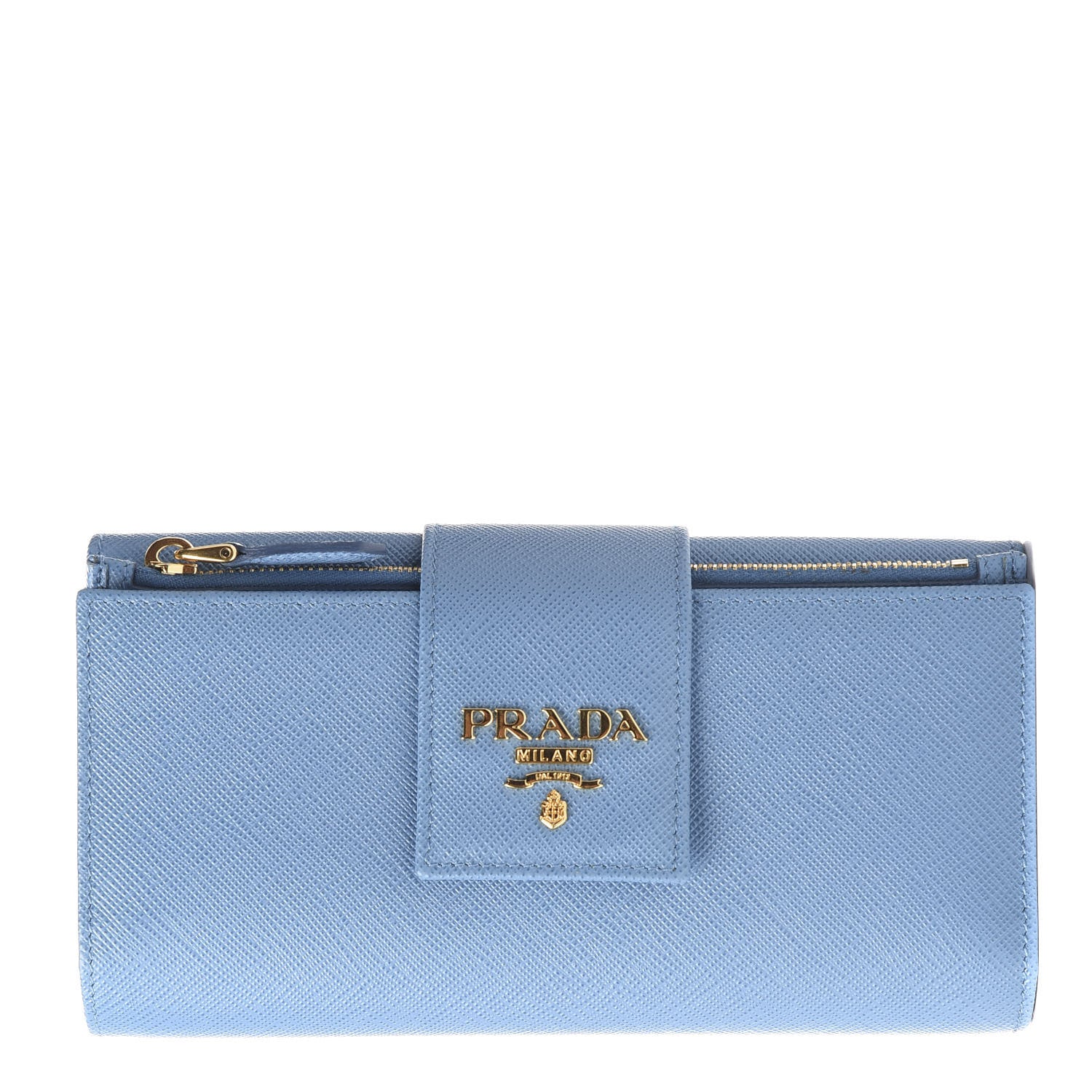 Prada Saffiano Metal Medium Wallet Mare 1 of 9