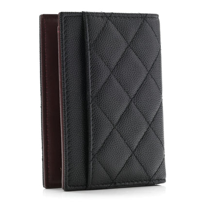 Chanel Caviar Quilted Card Holder Wallet Black 3 of 7