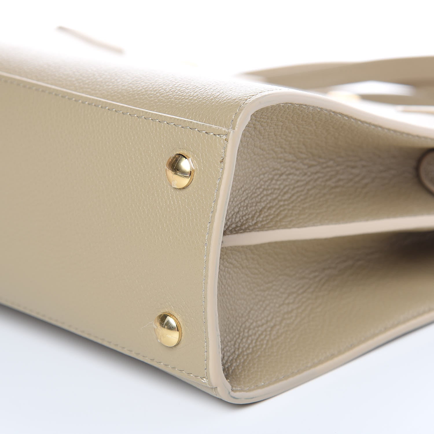 Burberry Calfskin Small Title Bag Honey 8 of 9