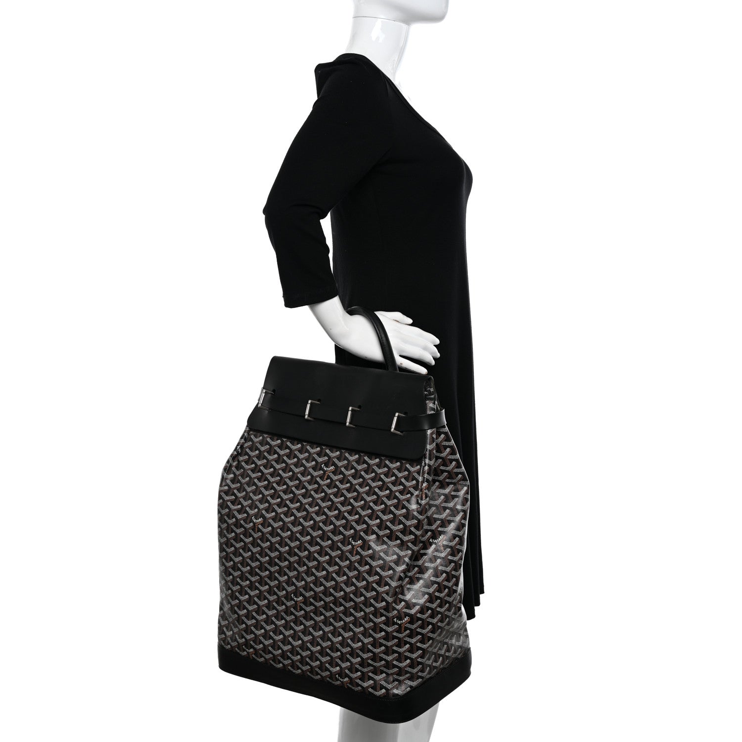 Goyard Goyardine Steamer Bag Black 2 of 12