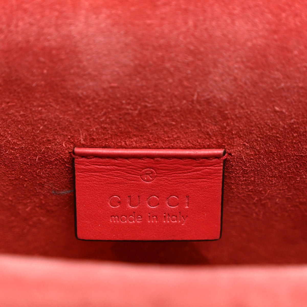 Gucci GG Supreme Monogram Suede Crystal Small Dionysus Shoulder Bag Beige Ebony Vulcanic Red 6 of 11