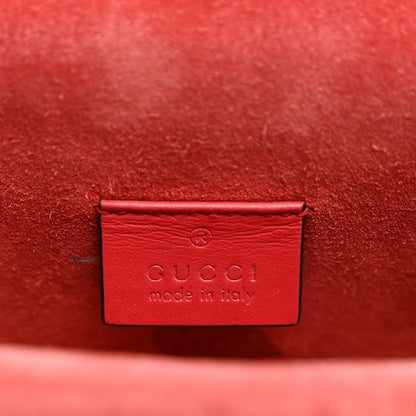 Gucci GG Supreme Monogram Suede Crystal Small Dionysus Shoulder Bag Beige Ebony Vulcanic Red 6 of 11