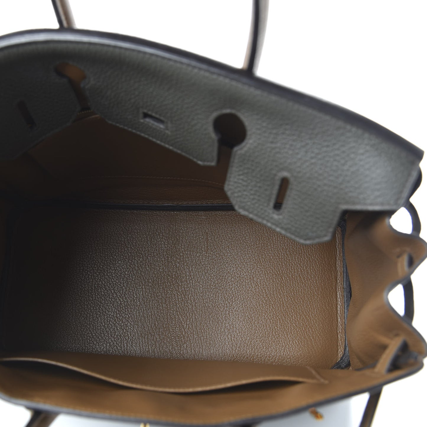 Togo Bi-Color Horseshoe Birkin 30 Vert de Gris Gold