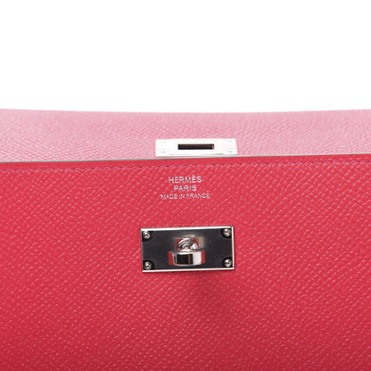 Hermes Epsom Kelly Longue Wallet Rose Extreme 8 of 10
