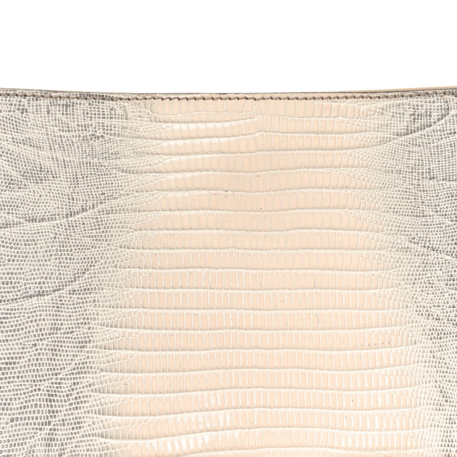 Salvatore Ferragamo Lizard Calfskin Shoulder Bag Beige 9 of 11