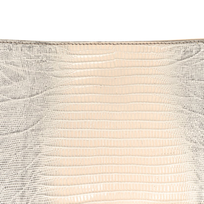 Salvatore Ferragamo Lizard Calfskin Shoulder Bag Beige 9 of 11