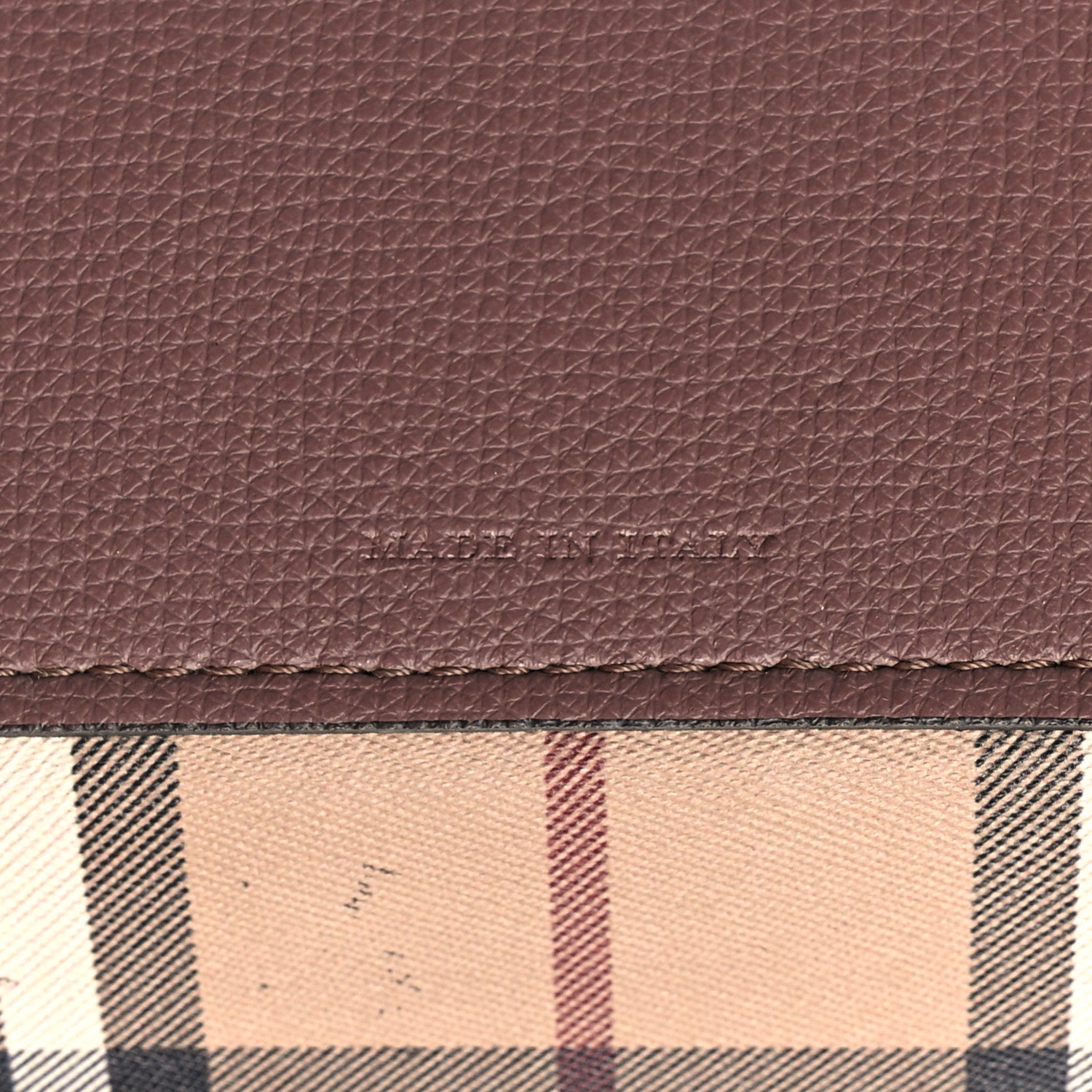 Burberry Grainy Calfskin Haymarket Check Medium Reversible Tote Light Elderberry 7 of 21