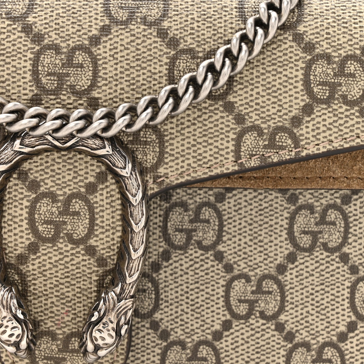 GG Supreme Monogram Super Mini Dionysus Shoulder Bag Taupe
