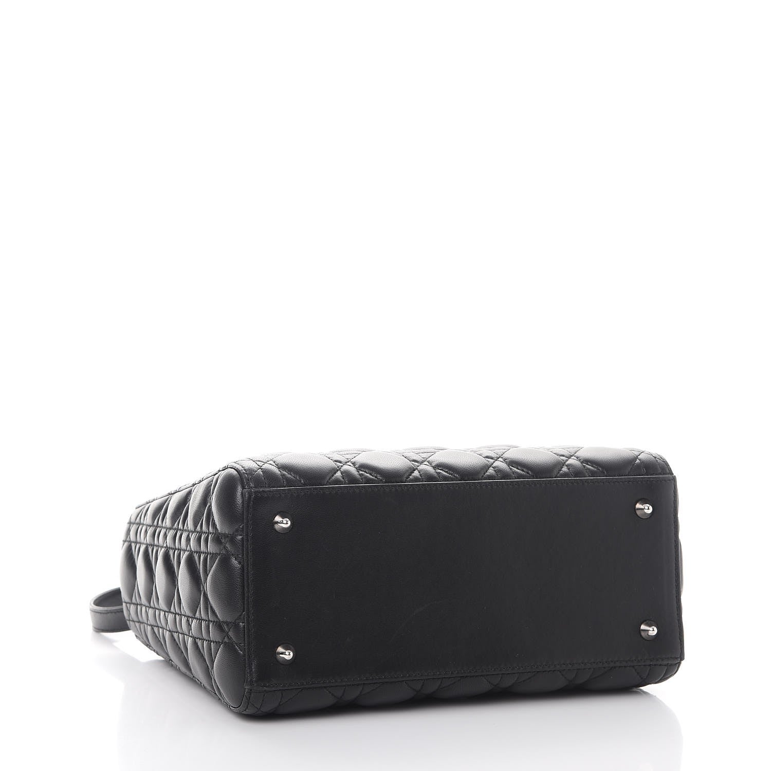 Christian Dior Lambskin Cannage Medium Lady Dior Black 4 of 12