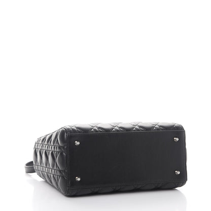 Christian Dior Lambskin Cannage Medium Lady Dior Black 4 of 12