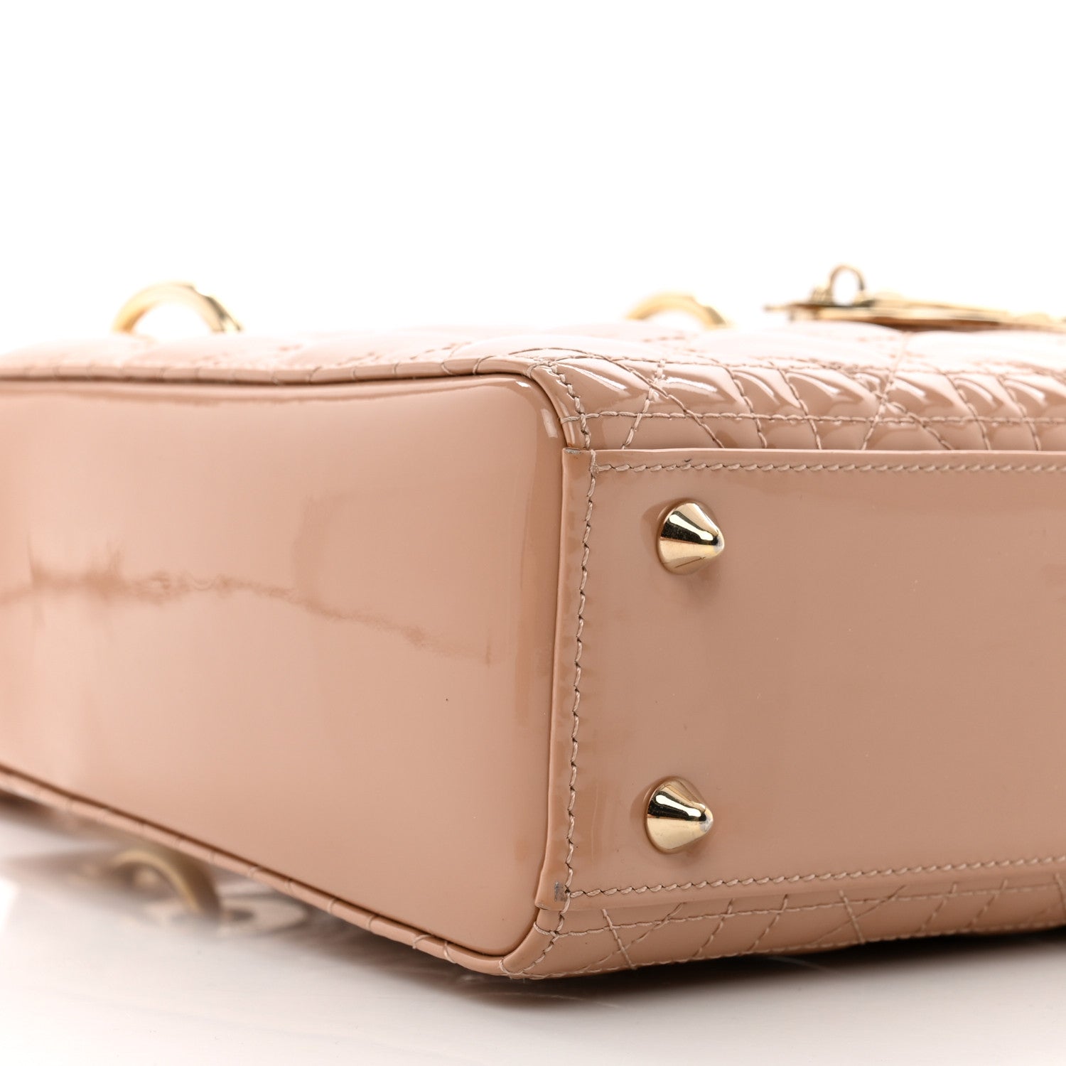 Christian Dior CHRISTIAN DIOR Patent Cannage Small Lady Dior Pink 8 of 9