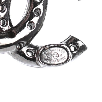 Chanel Ruthenium Crystal CC Earrings 4 of 4