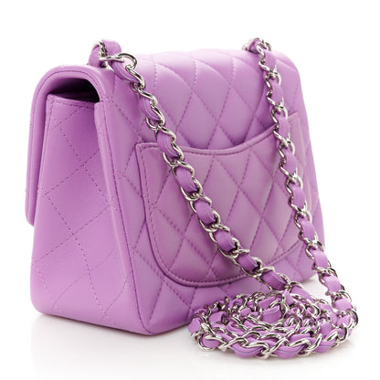 Chanel Lambskin Quilted Mini Square Flap Purple 3 of 11