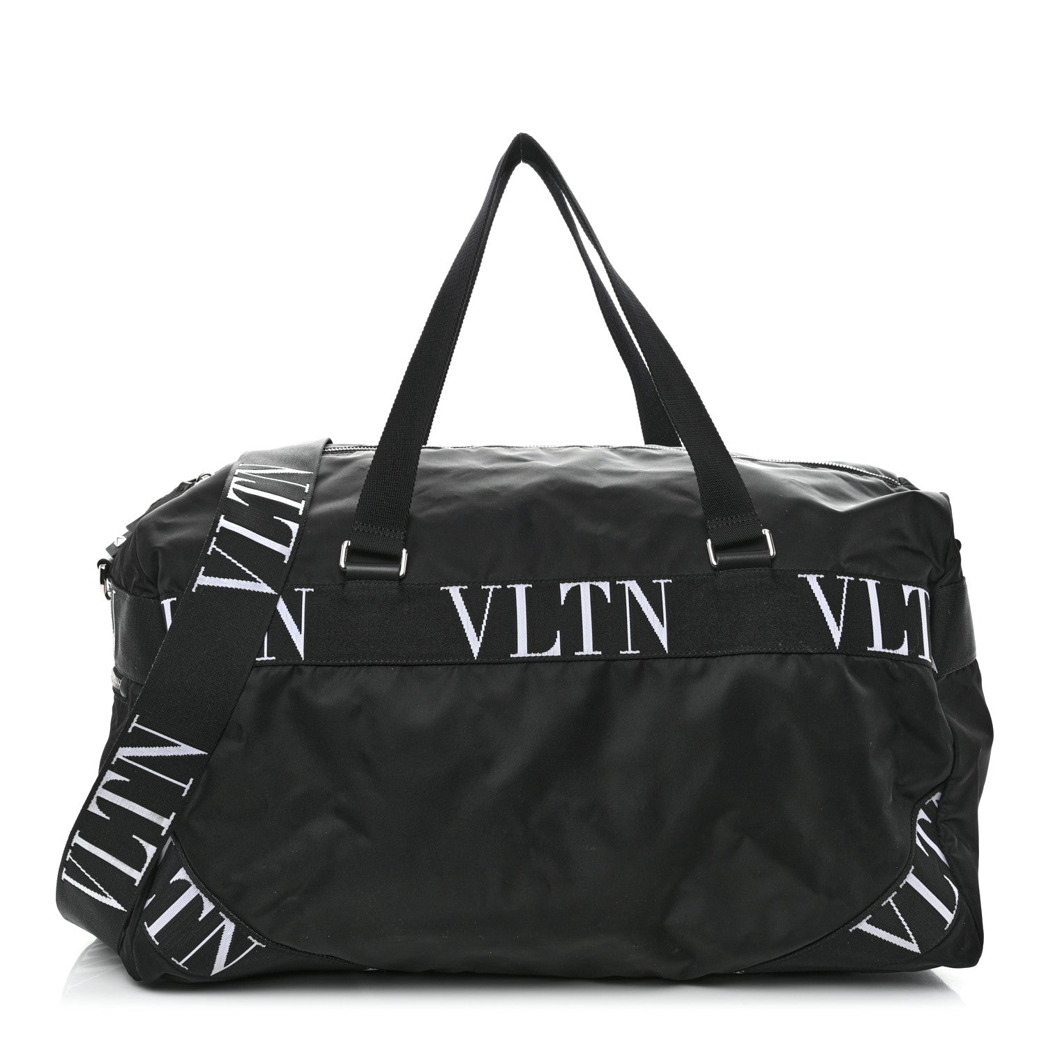 Valentino Garavani Nylon Ribbon VLTN Duffle Bag Black 1 of 9