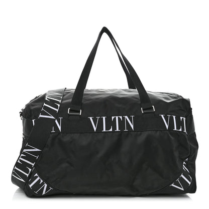 Valentino Garavani Nylon Ribbon VLTN Duffle Bag Black 1 of 9