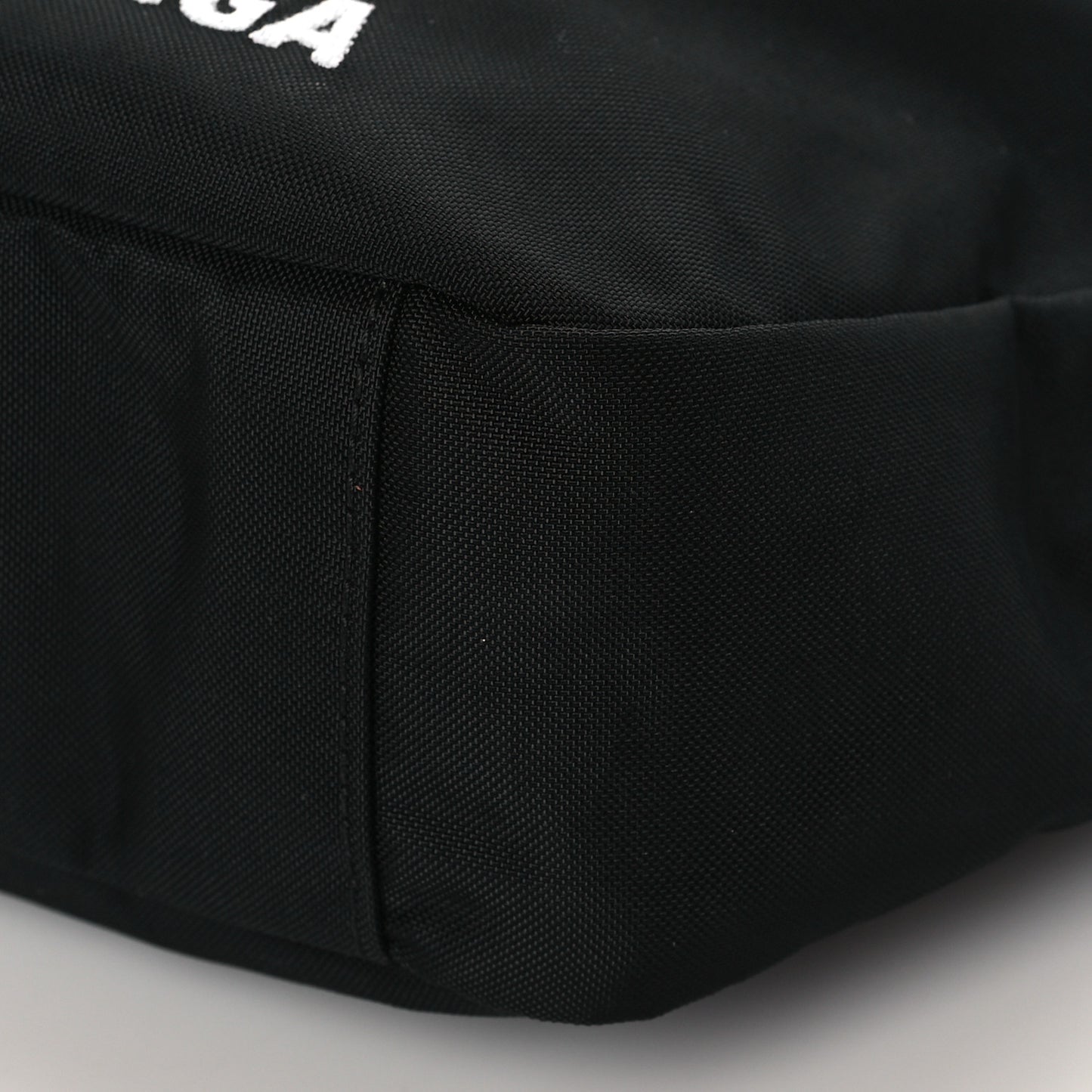 Recycled Sport Nylon Logo Embroidered Wheel Sling Bag Black White