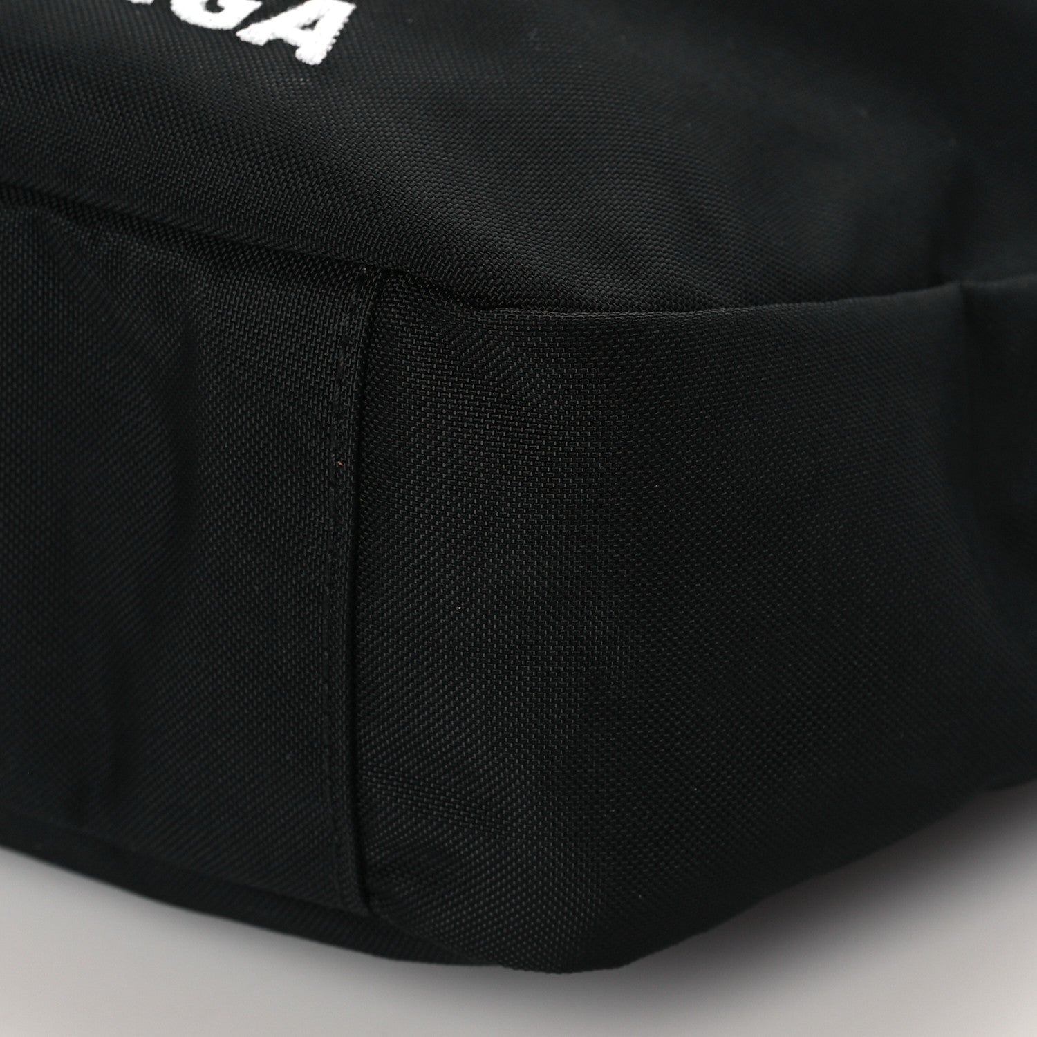 Balenciaga Recycled Sport Nylon Logo Embroidered Wheel Sling Bag Black White 10 of 10