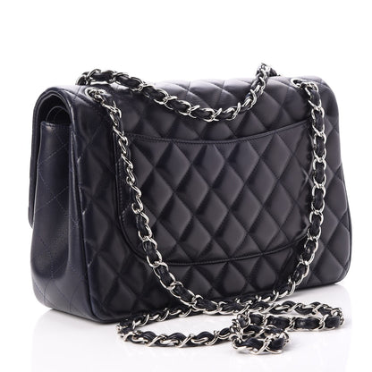 Chanel Lambskin Quilted Jumbo Double Flap Dark Navy 4 of 8