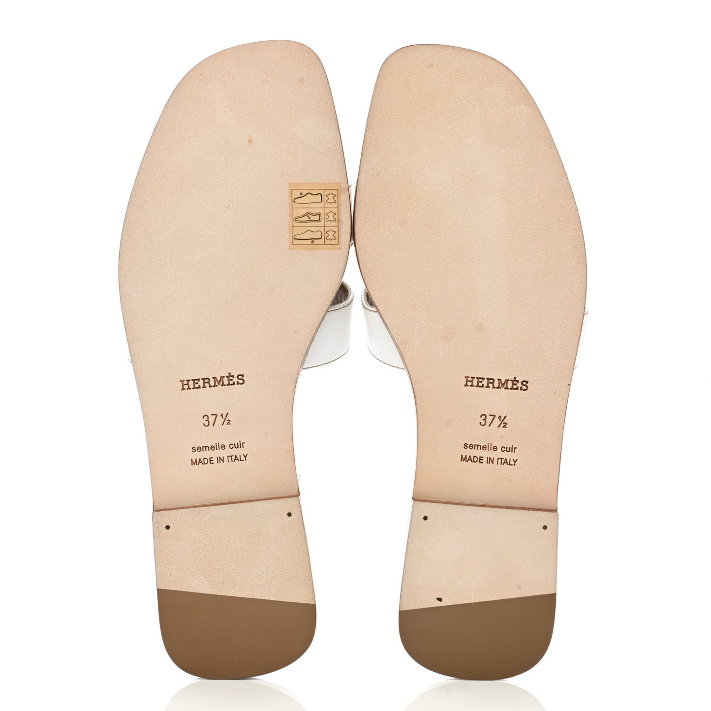Box Calfskin Oran Sandals 37.5 White