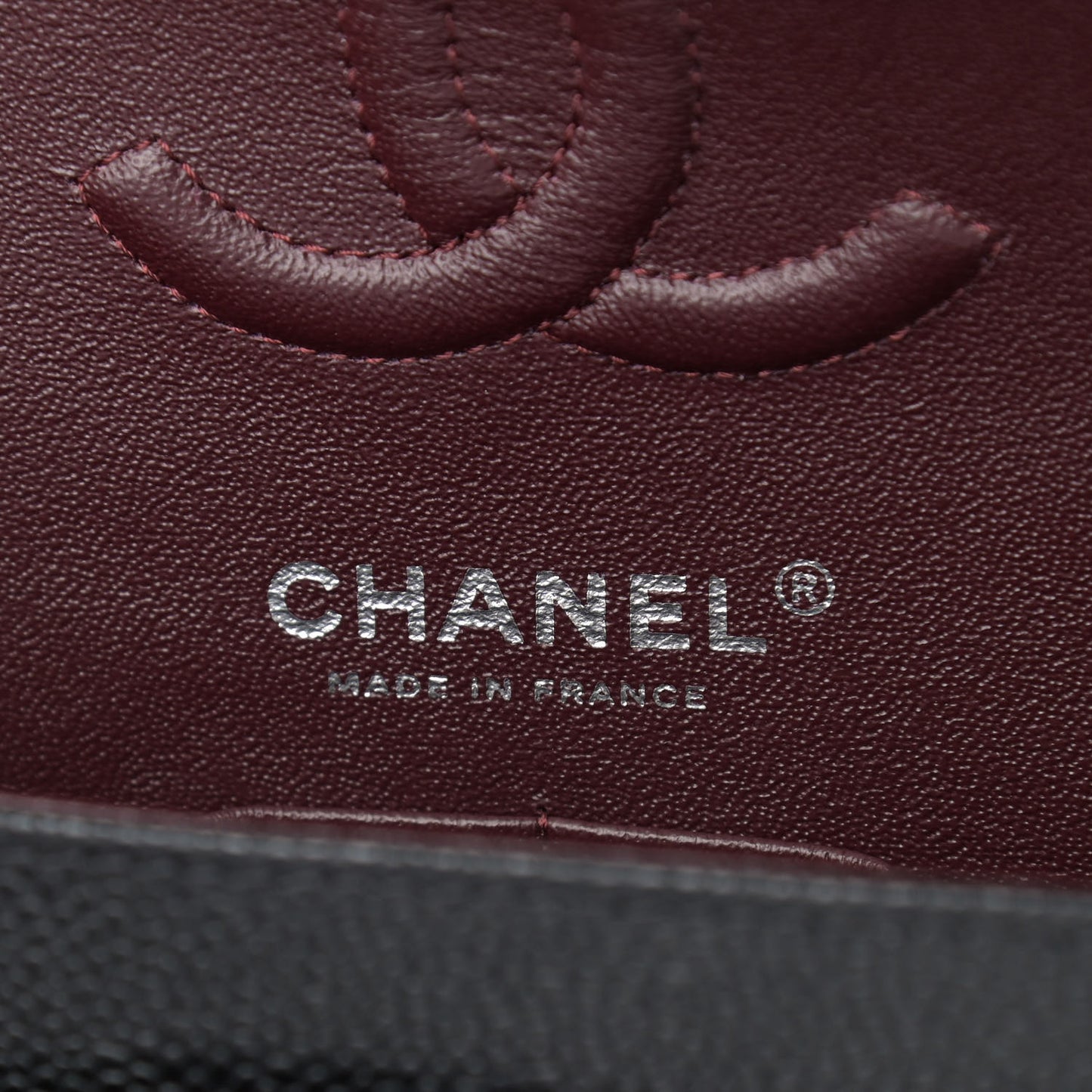 Caviar Quilted Small Double Flap Black