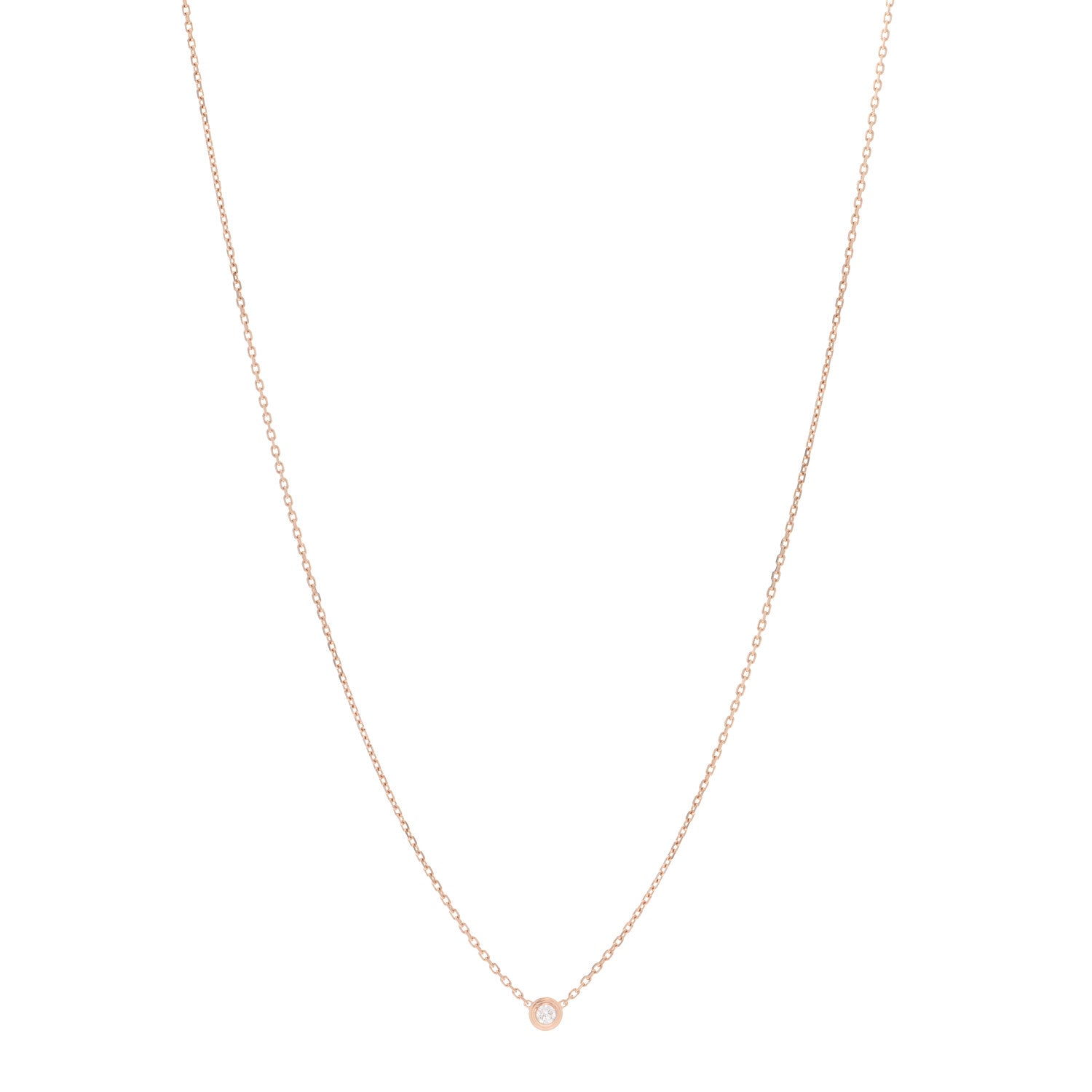 Cartier 18K Pink Gold Diamond XS D'Amour Pendant Necklace 1 of 5