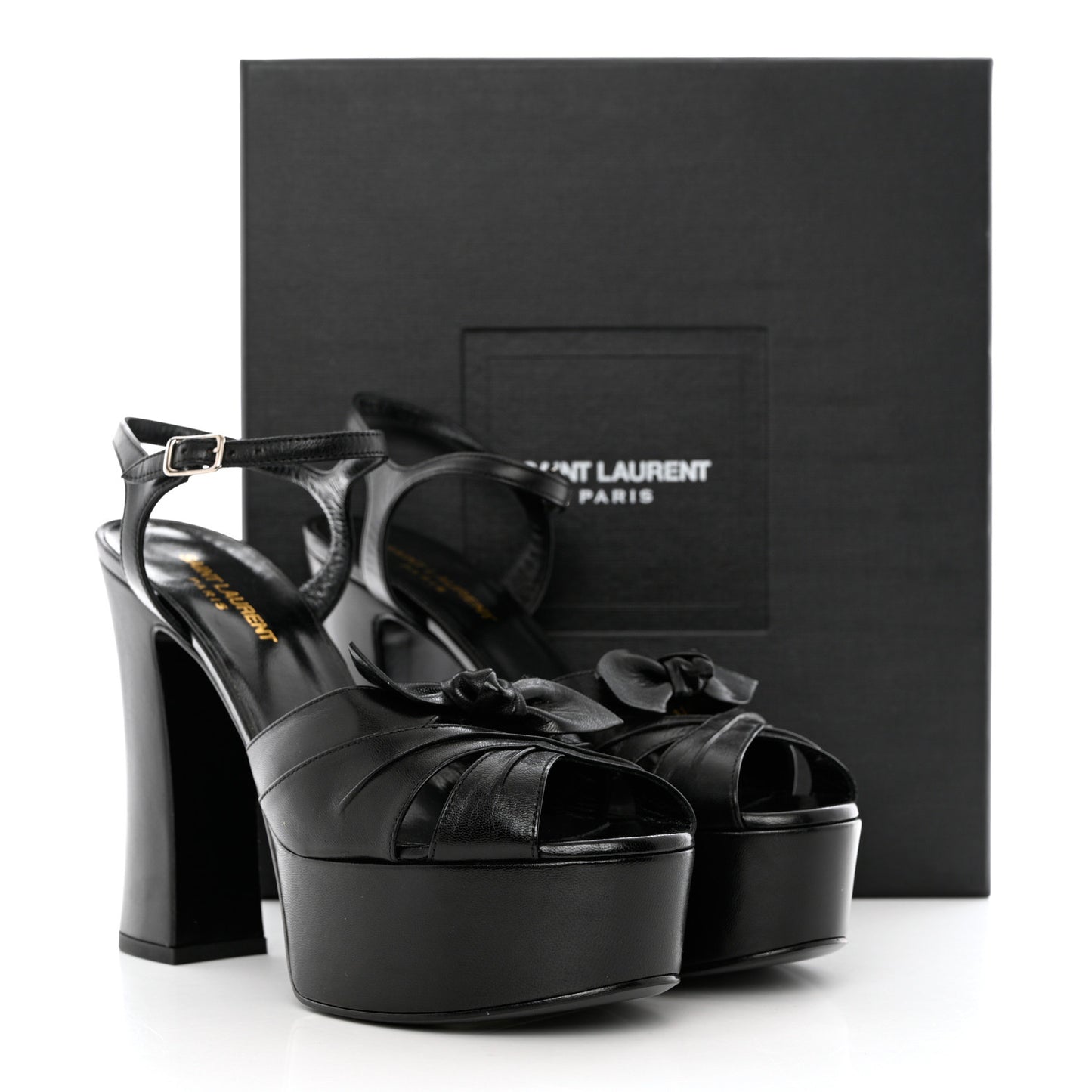 Goatskin Candy 80 Platform Sandals 39.5 Black