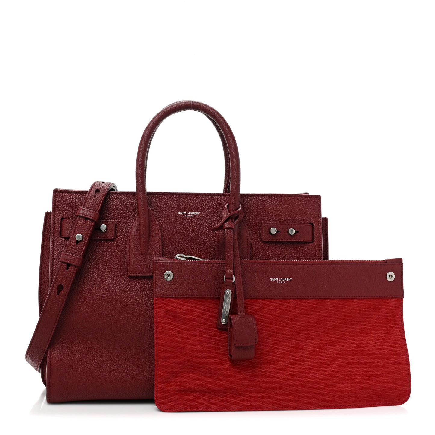 Grained Calfskin Small Supple Sac De Jour Dark Pallisandre