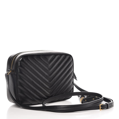 Saint Laurent Calfskin Matelasse Monogram Lou Camera Bag Black 3 of 10