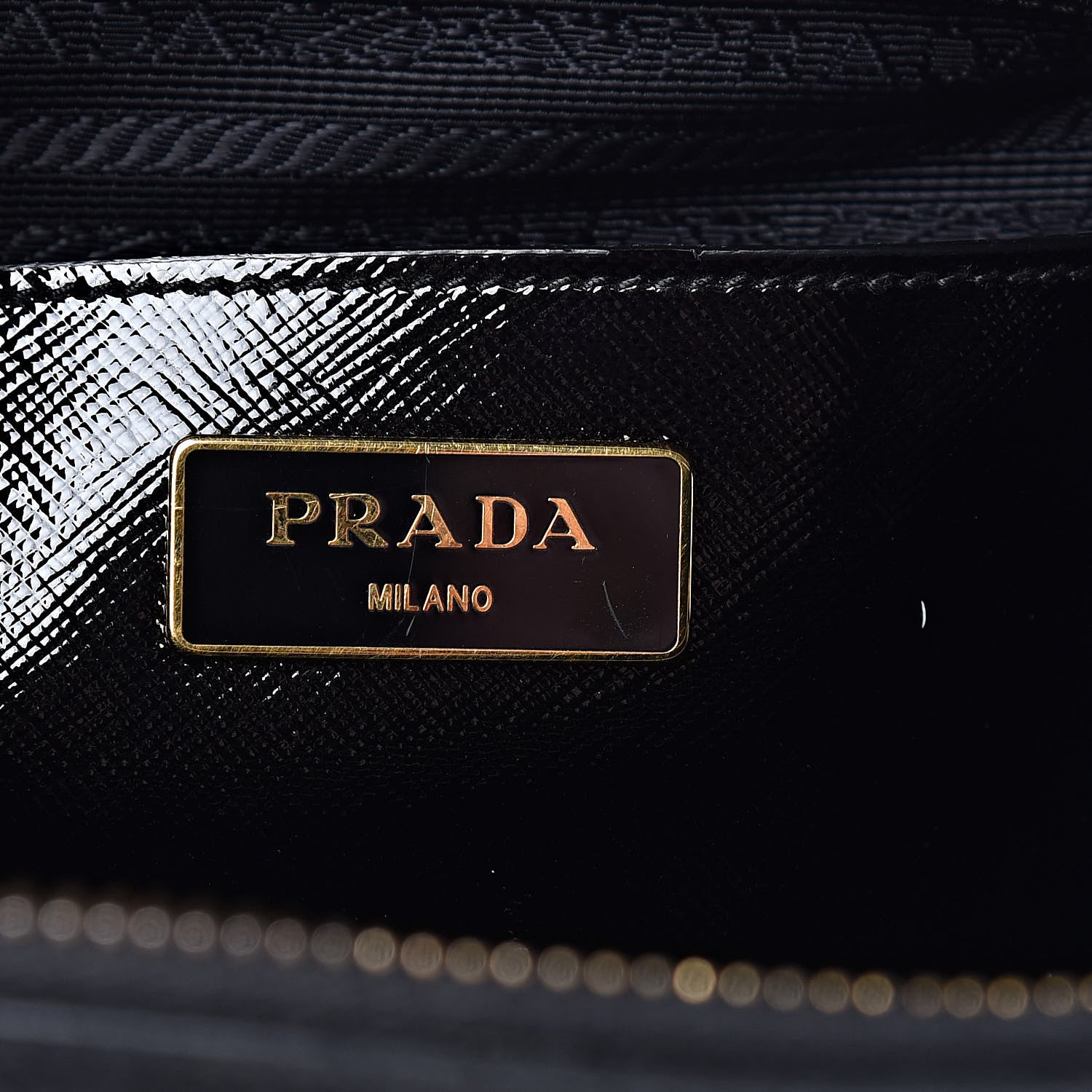 Prada Saffiano Vernice Medium Promenade Tote Black 6 of 11