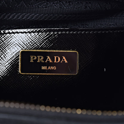 Prada Saffiano Vernice Medium Promenade Tote Black 6 of 11